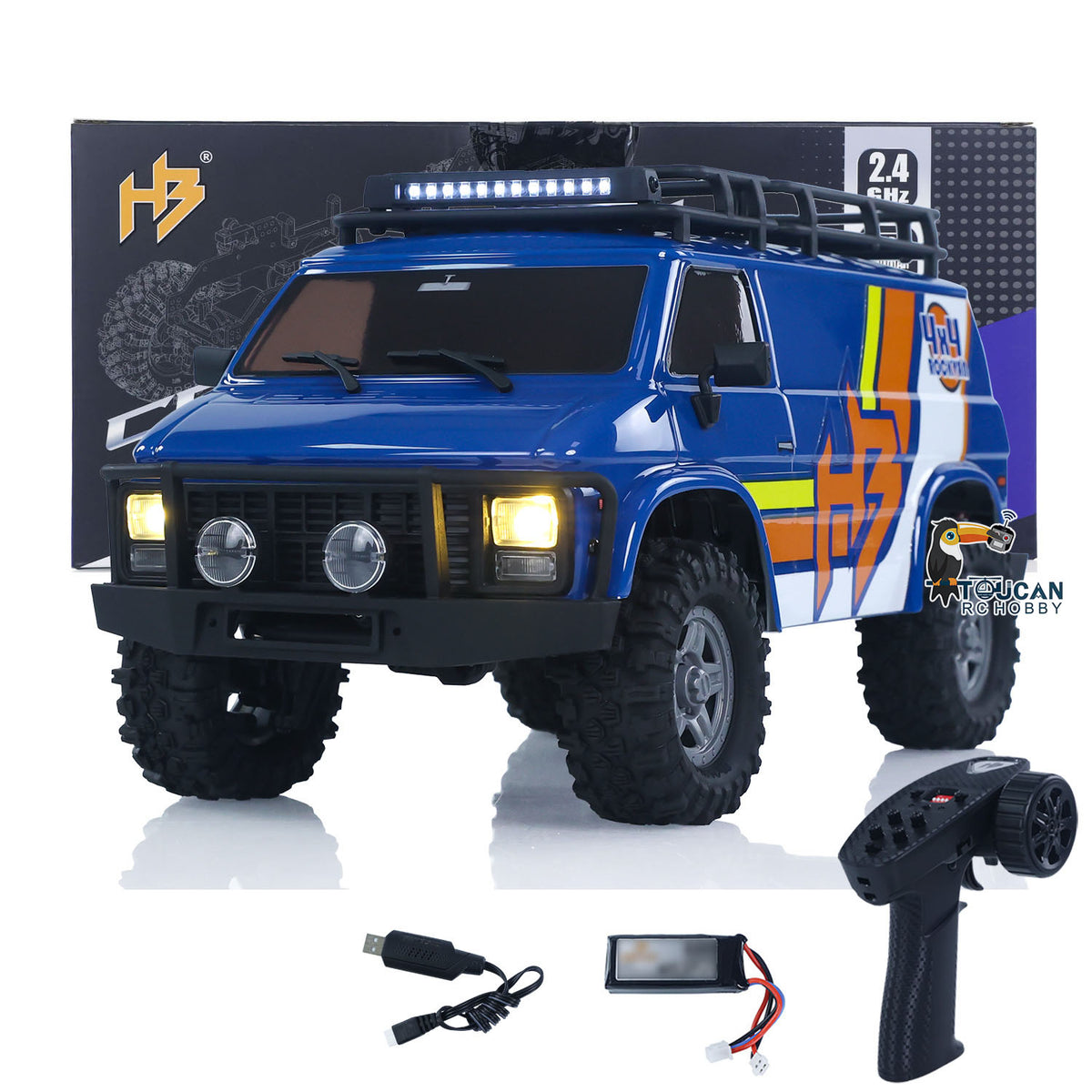 4WD Hobby Plus 1/18 RC Rock Crawler CR18P 1810503 2-Gang Elektro Funkgesteuertes Geländefahrzeug Portalachse FlySky Radio