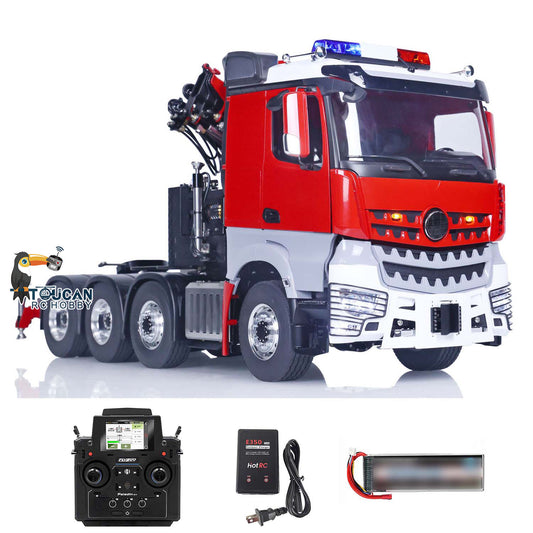 In Stock TOUCAN 1/14 RC Tractor Truck Remote Control Hydraulic Crane Cars 8x8 Heavy Metal Chassis for 1851 3363