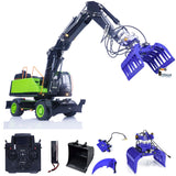 MTM EC380 Metal 1/14 RC Hydraulic Excavator 8-way Reversing Valve FlySky PL18EV Radio Controller for Engineering Vehicle Enthusiasts