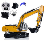 MTM 946 Metal 1/14 RC Hydraulic Excavator Remote Control Digger T12D Radio Controller for Garden Landscaping