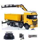 Toucanhobby 770S 1/14 5 Axles Metal RC Hydraulic Roll 0n Off Dumper Rear Axle Lifting 9-Way Reversing Valve for Model Enthusiasts