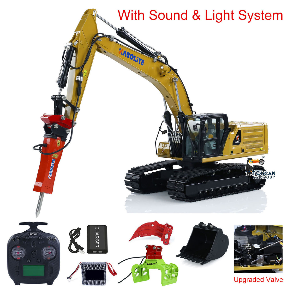 €100 OFF 11.11 BIG SALE Fast Free Shipping Kabolite K961-100S Pro Hydraulic RC Excavator 1/18 RTR Metal Remote Control Digger FlySky ST8 Radio Construction Model