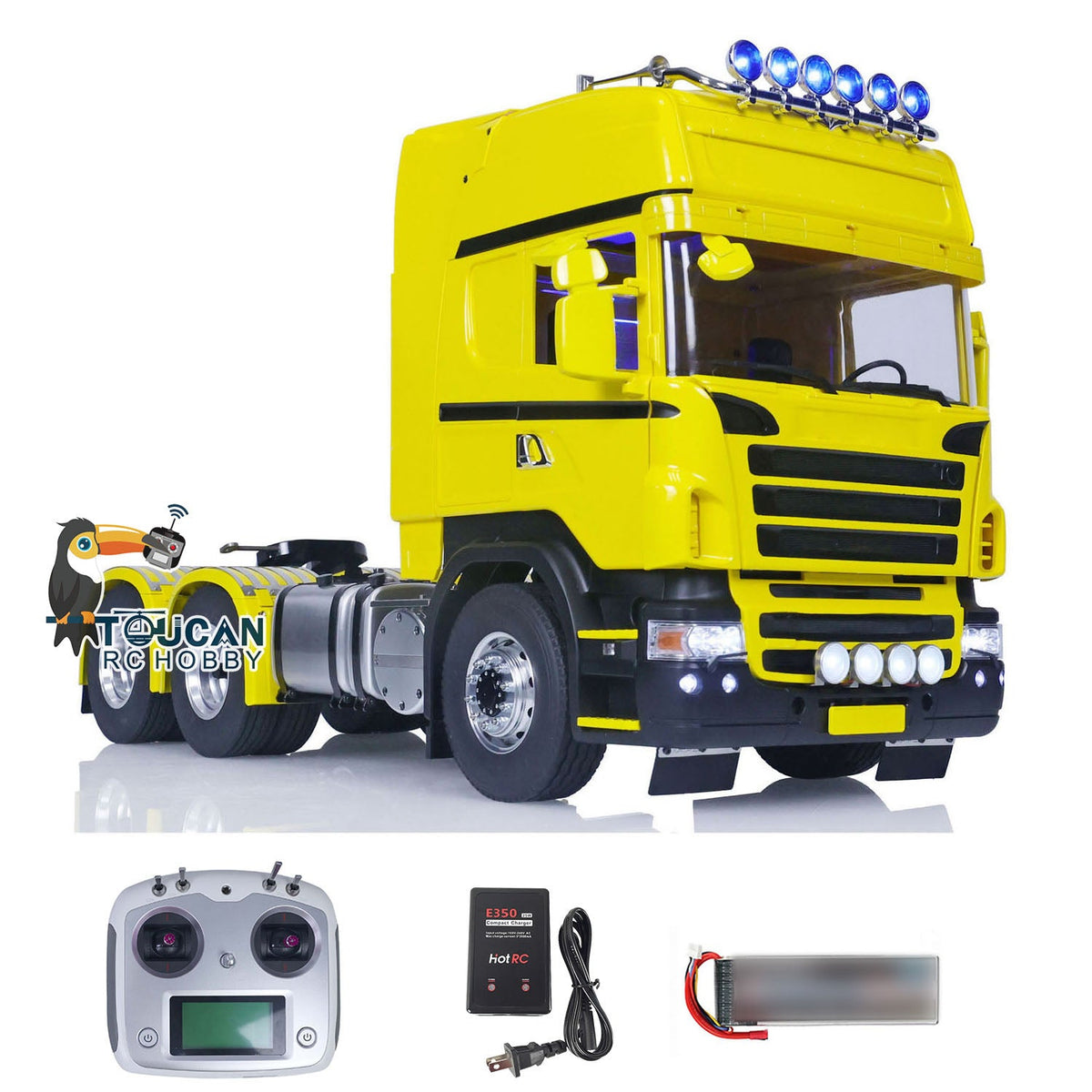 TOUCAN RC HOBBY  1/14 RC Tractor Truck DIY 6x6 Remote Control Cars Painted Model Sound Light