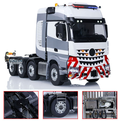 TOUCAN RC HOBBY  Metal Chassis 8x8 RC Tractor Truck 1/14 Radio Control Cars Smoke Unit Sound
