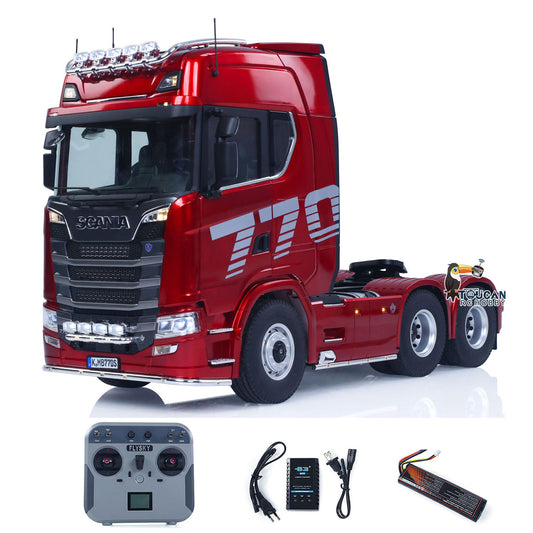 KABOLITE 1/14 770S 100 RC Sattelzugmaschine 6x6 Ferngesteuertes LKW Auto 2-Gang-Getriebe Differentialsperre Akku Funk RTR Modell