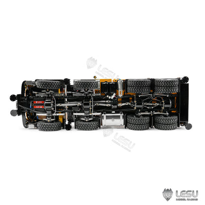 TOUCAN RC HOBBY PROMOTION LESU Metal 1/14 RC Hydraulic Crane Truck 8X8 3Speed Remote Control Lorry Model 7CH Valve 6 Outriggers Light Sound Axle Diff Lock