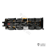 LESU Metal 1/14 RC Hydraulic Crane Truck 8X8 3Speed Remote Control Lorry Model 7CH Valve 6 Outriggers Light Sound Axle Diff Lock