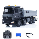 HUINA 1/14 Remote Control Dump Truck 12CH RC Tipper Finished Model Toy Gift RTR Light Sound Effects Radio USB Charging Cable