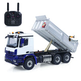 6x6 Metal Chassis Gearbox 1/14 RC Hydraulic Dump Truck 3348 Radio Controlled Tipper Differential Axle Light Sound HotRC Radio