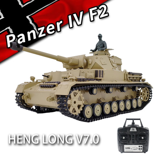 TOUCAN RC HOBBY Henglong 3859 1/16 7.0 Plastic German Panzer IV F2 RTR RC Tank Model BB Infrared Combat System Steel Gearbox 1800mah Battery