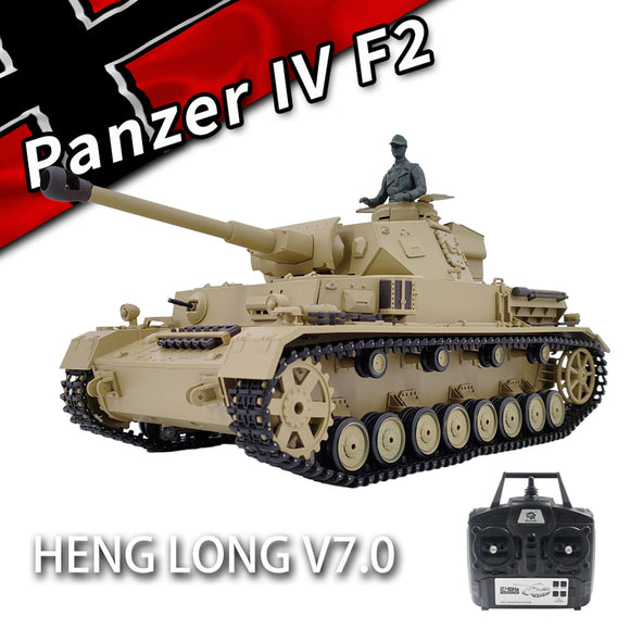 Henglong 3859 1/16 7.0 Plastic German Panzer IV F2 RTR RC Tank Model BB Infrared Combat System Steel Gearbox 1800mah Battery