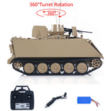1/16 Tongde RC Tank M2412-B M113A1 ACAV Infrared 360 Turret Rotation Smoking Light Sound Remote Control Electric Model RTR