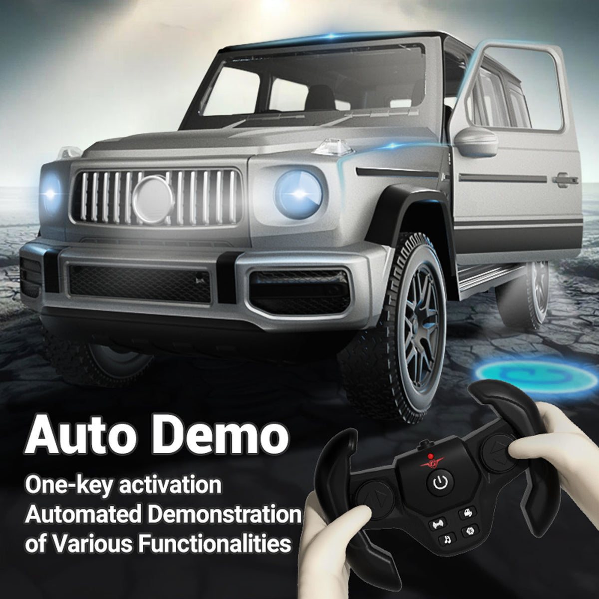 Sensor Activated Door Opening 1/16 JJRC Q179 4*4 Electric Radio Control Off Road Car Light Projection RC Model Vehicle Toys