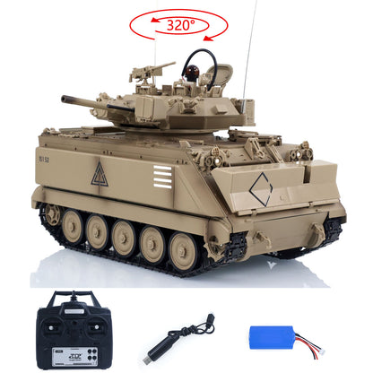 TOUCAN RC HOBBY TD 1/16 RC Military Tank M2412-A M113A1 MRV 320 Turret Rotary Barrel Recoil Elevation Infrared Driving Wheel Idlers Gearbox