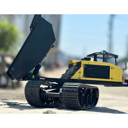 Super Frog T14R Panther 1/14 RC Hydraulischer Raupen-Muldenkipper Fernbedienung Metallkettenkipper Baufahrzeuge Frsky X14