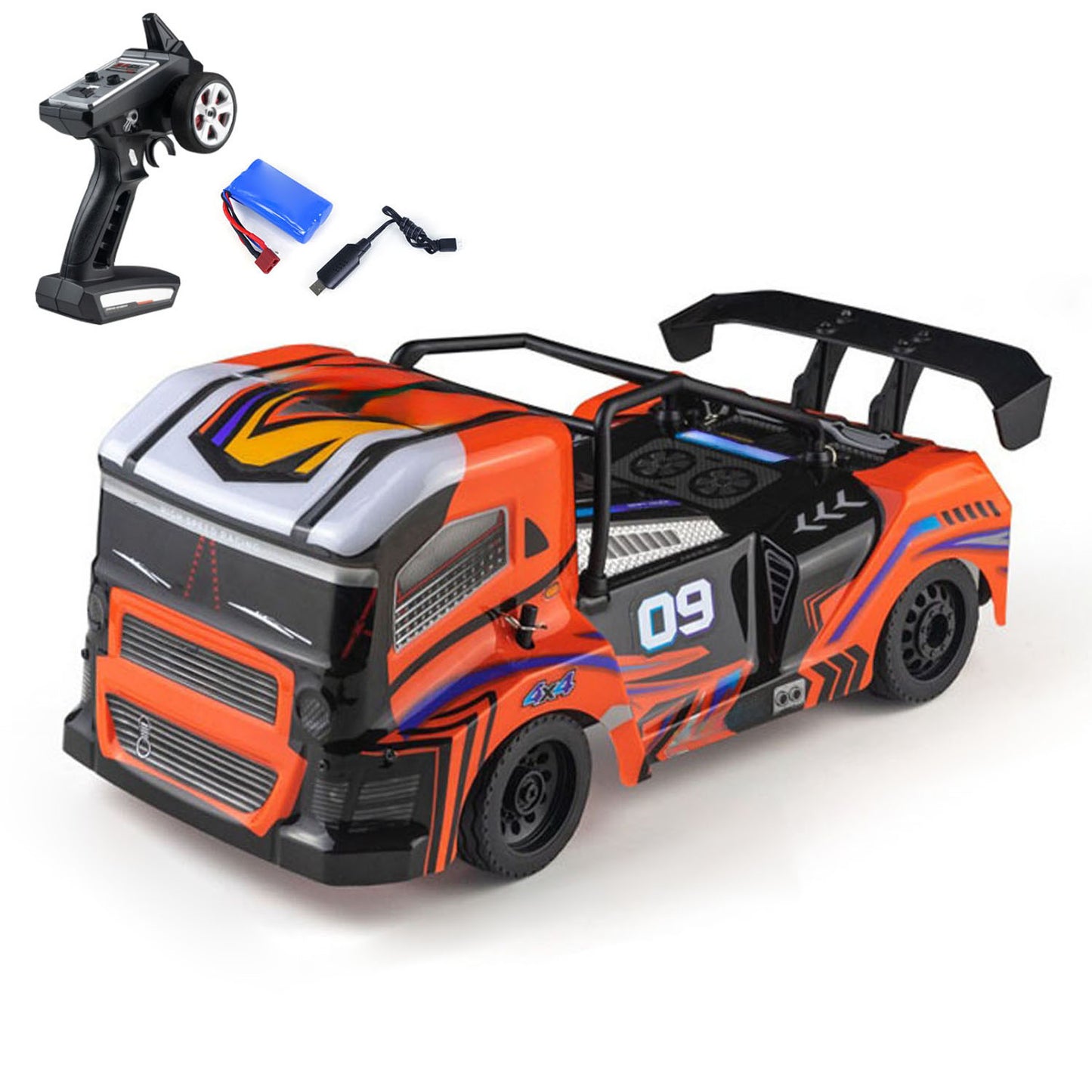 12,6 Zoll PVC-Schale SCY 16304 1/16 AWD Fernbedienung Drift Car RC Modellfahrzeug 380 Bürstenmotor 30A ESC Kugellager RTR