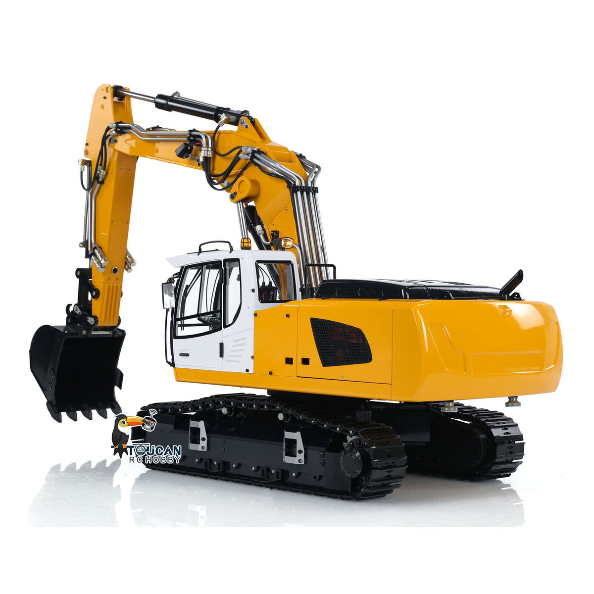 MTM 946-3 Metal 1/14 Excavator Hydraulic Ready to Operate with T12D 12-Channel Radio and 4MPa Pump, Comes with Hydraulic Grab, Small Bucket, Large Bucket and Ripper