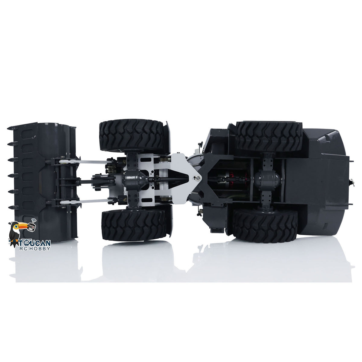 8. 1/14 Scale RC Loader 580 LED Headlights and Tail Lights Front Grille  
