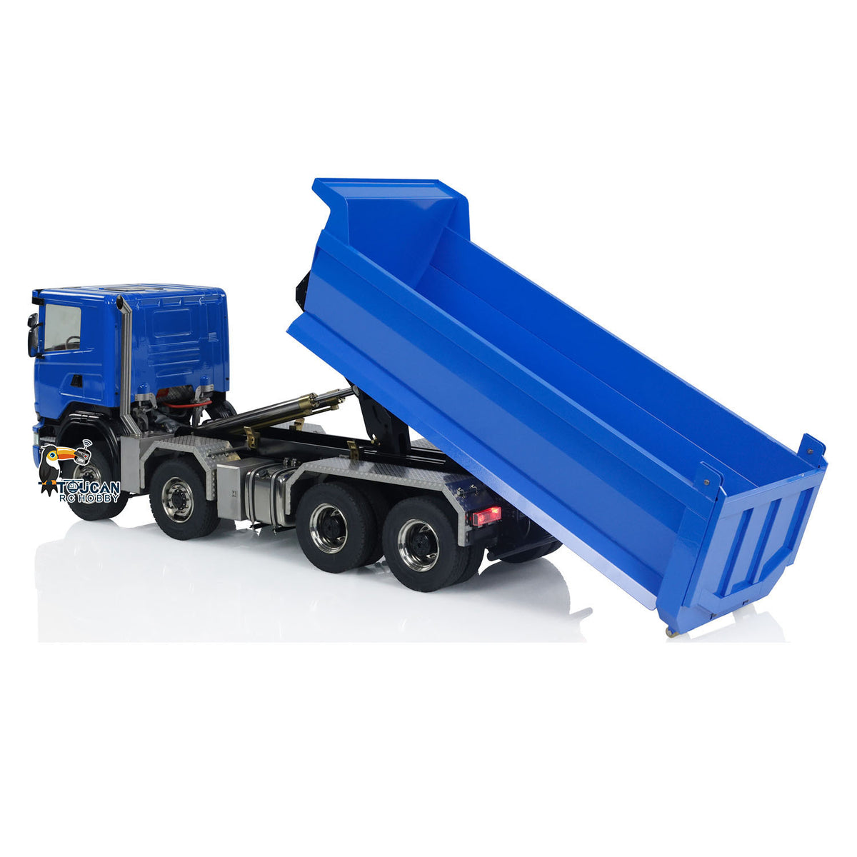 8. 1/14 Scale 8x8 Dump Truck TH-X G88 PNP Version Without Battery Charger Blue Rear
