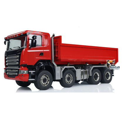 8. 1/14 Scale 8x8 Dump Truck TH-X G88 PNP Version Without Battery Charger Red Rear  
