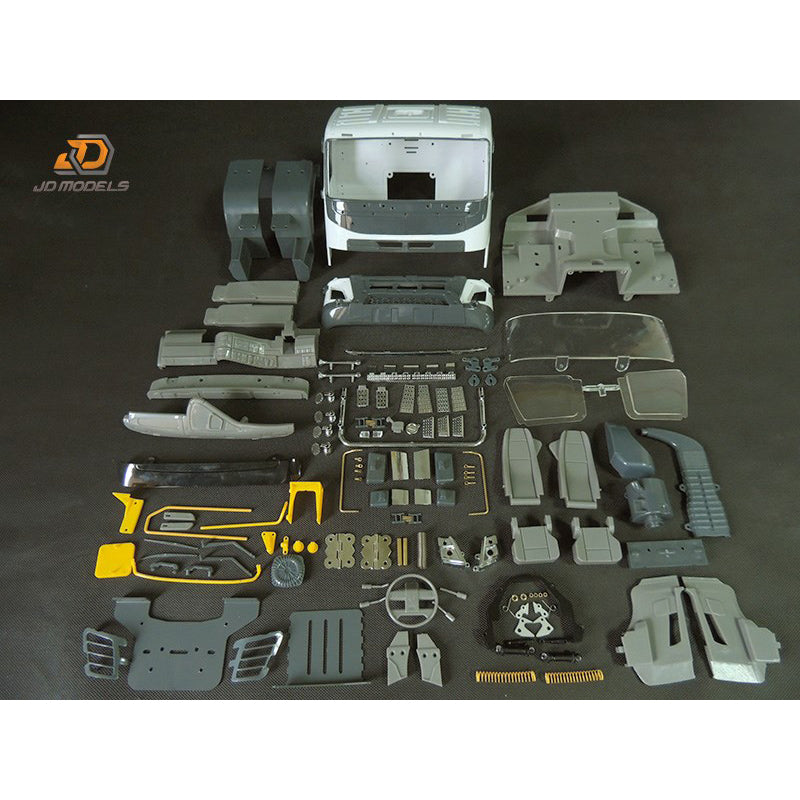 JDM Kunststoff-Kabinenschale für FMX 1/14 RC-Sattelzugmaschine, DIY-TAMIYA-Fernbedienungsauto, Fahrzeugmodell, zerlegt