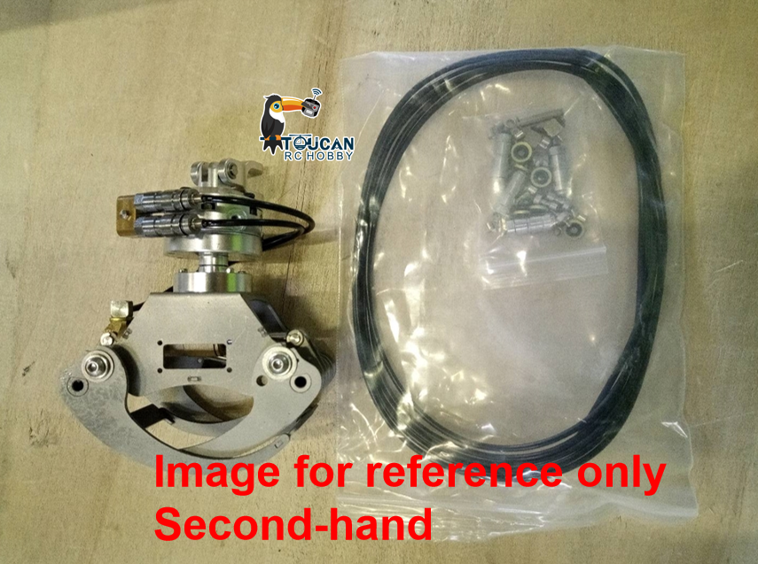 Fast Free Shipping Second Hand EU Stock Metal Hydraulic Claw Grab for 1/14 RC Crane Truck Remote Control Dump Car Model