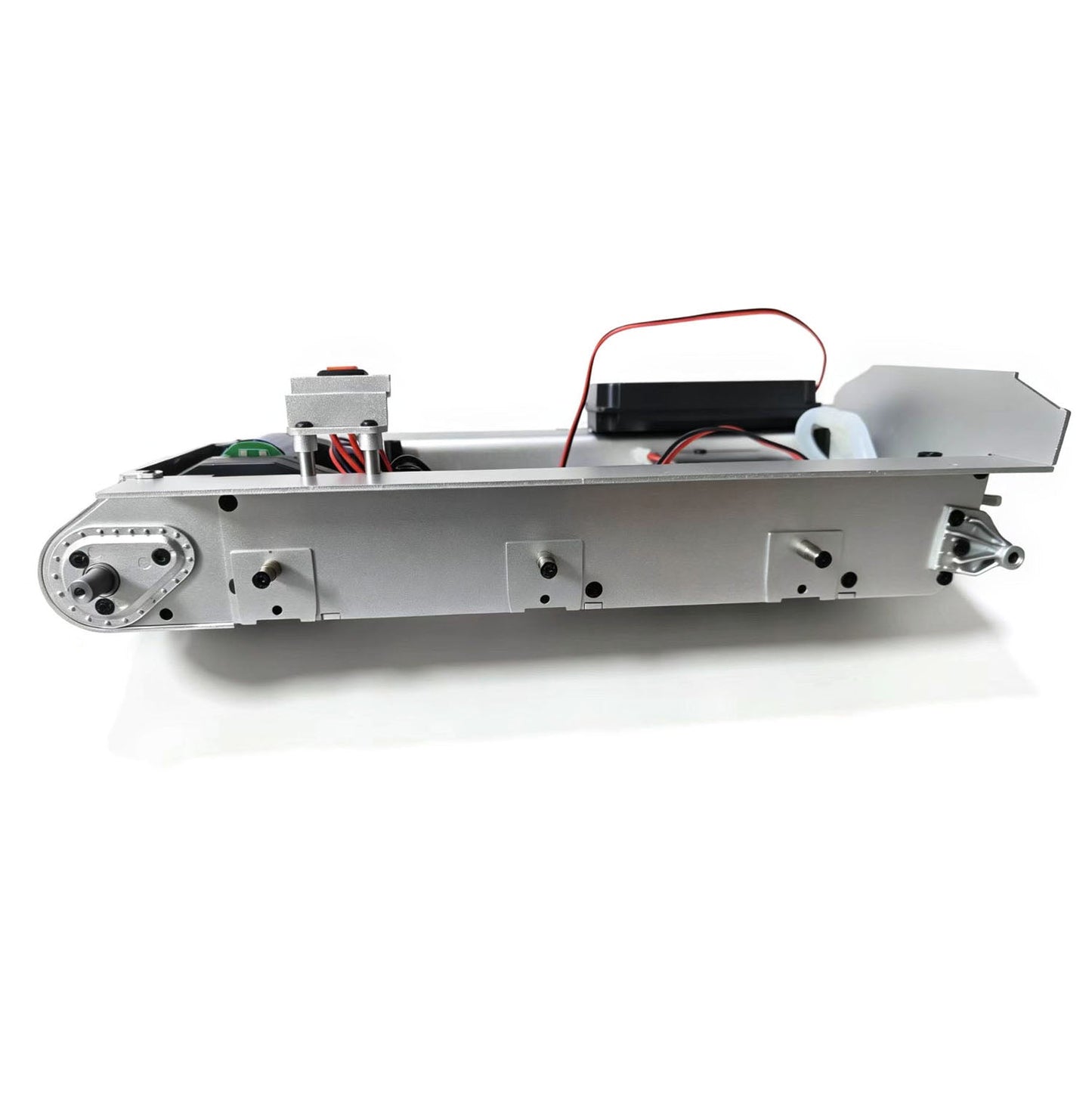 Metal Chassis Smoke Unit Gearbox Power Blue Motor Speaker Switch for Henglong 1/16 RC Battle Tank 3898 USA M4A3 Sherman Model