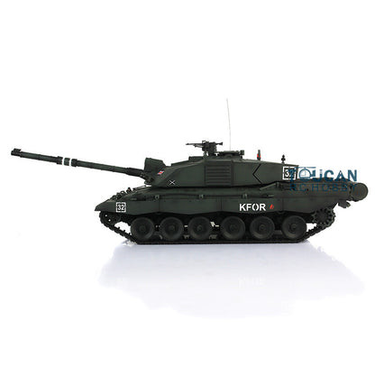 Henglong 1/16 TK7.0 Professional British Challenger II 3908 RTR RC Tank 360 Degrees Turret BB IR Smoke Metal Tracks Sprockets Idlers Road Wheels Gearbox