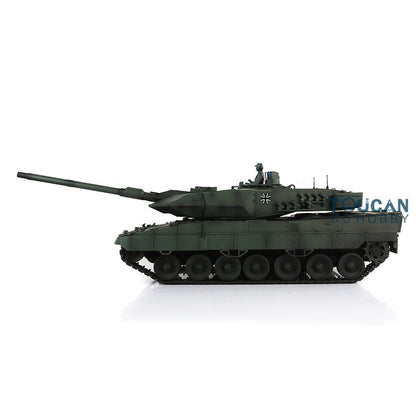 2,4G Henglong 1/16 Maßstab TK7.0 Upgrade FPV Leopard2A6 RC RTR Tank 3889 360 Barrel Rückstoß Metallketten Kettenräder Leiträder