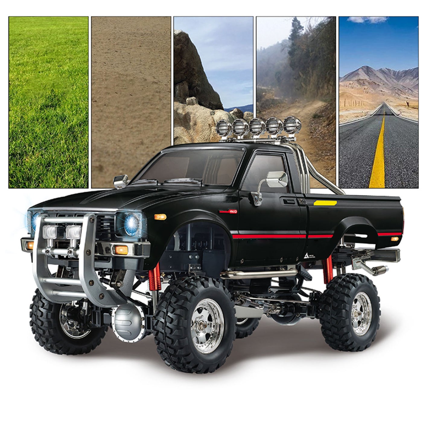 HG 1/10 RC Spielzeug Fahrzeuge P409 Pickup Modell 4x4 Rallye Auto Racing Fernbedienung Crawler 2,4G Radio Motor W/O Batterie