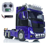 Toucanrc 3Axles 6x4 1/14 Scale RC Tractor Truck W/ Motor Sound Light Radio Battery for Remote Control Car RTR Model