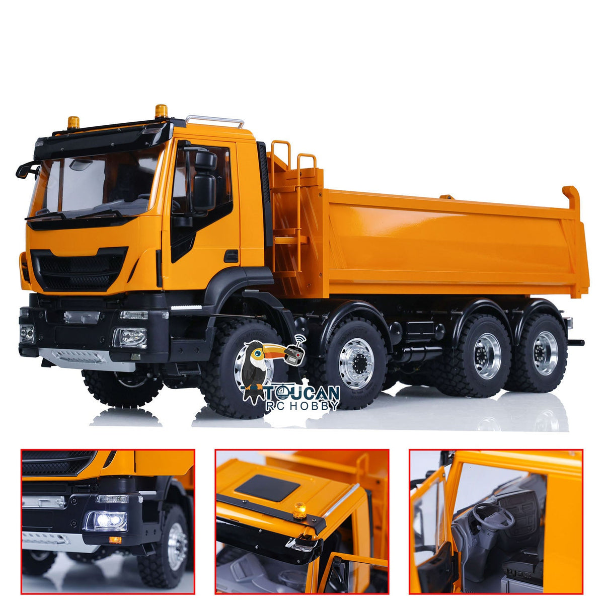 TOUCAN RC HOBBY 1/14 LESU 8X8 Metal RC Hydraulic Dump Truck Remote Control Tipper Dumper Simulation Car Hobby Model DIY 20150731 PNP/RTR