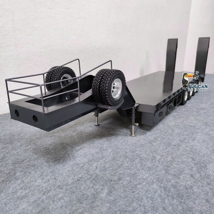 TOUCAN RC HOBBY Metal 4 Axles Trailer for 1/14 JDM 189 RC Tractor Truck with Electric Tailboard