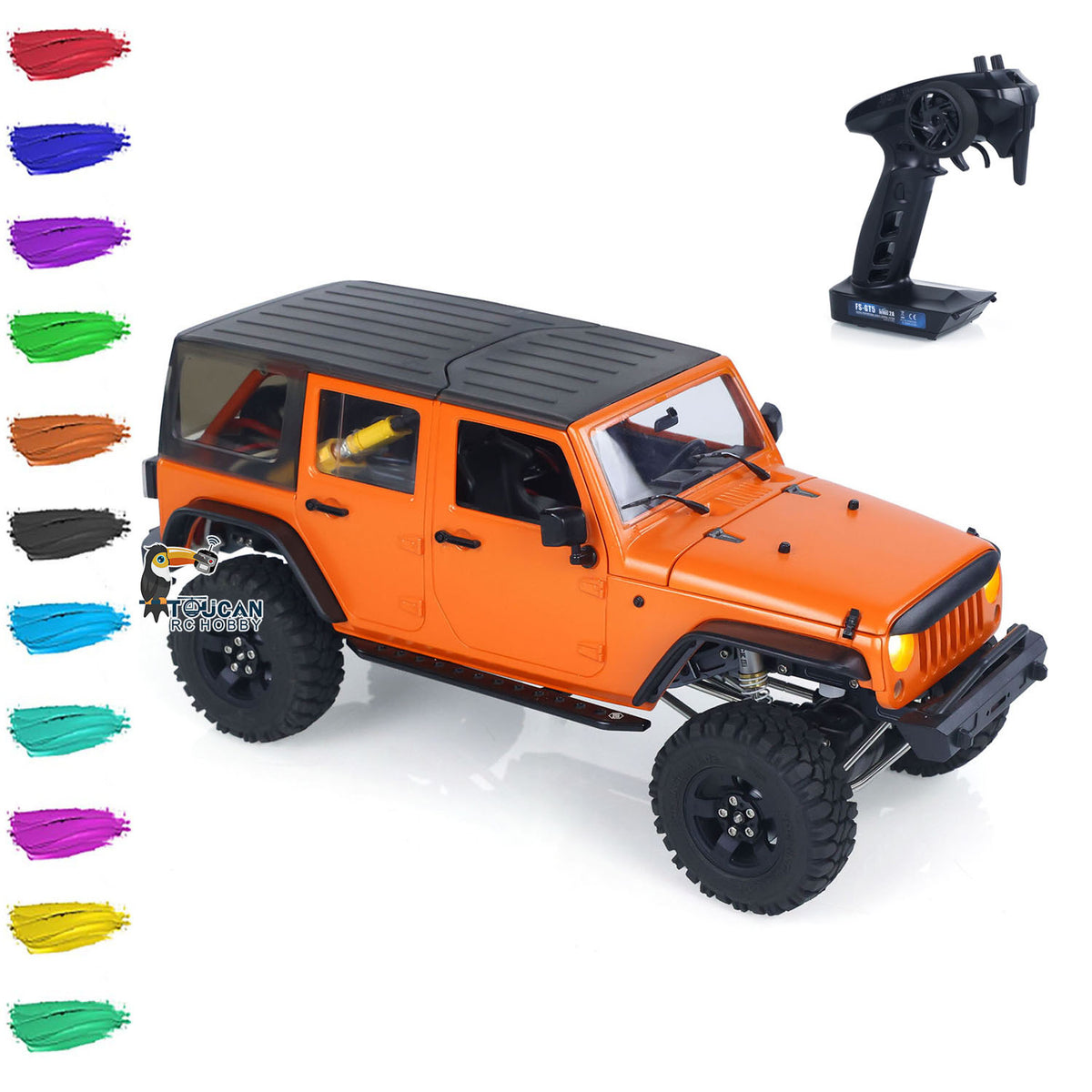 CAPO 1/18 RC Crawler Car CUB2 RTR Fernbedienung Geländewagen 2-Gang-Getriebe Flysky GT5 Radio Batterie Licht Sound
