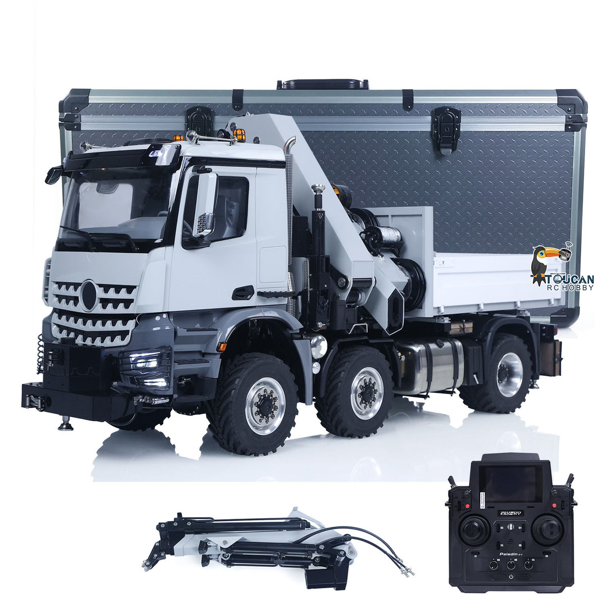 In Stock TOUCAN RC HOBBY 3363 Metal 1/14 2.4GHz Remote Control Tractor Truck Hydraulic Crane Fly Jib Arm 4151 AK 6*6 RC Agriculture Lorry Paladin PL18EV