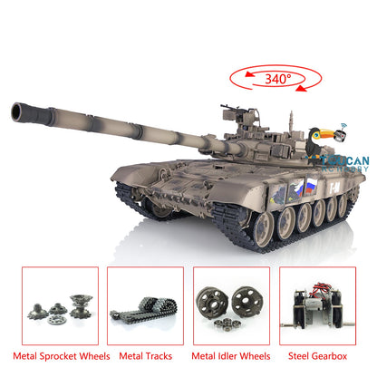 Henglong 1/16 TK7.0 Promotion Russian T90 3938 RTR RC Tank Model BB IR Smoke Metal Tracks Sprockets Idlers Wheels Steel Gearbox