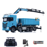 Toucanhobby 770S 1/14 5 Axles Metal RC Hydraulic Roll 0n Off Dumper Rear Axle Lifting 9-Way Reversing Valve for Model Enthusiasts