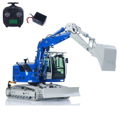 CUT 1/14 Scale 914 Metal RC Hydraulic Excavator 5-ways Valve Remote Control Digger ST8 Radio Controller Model for Hobbyists