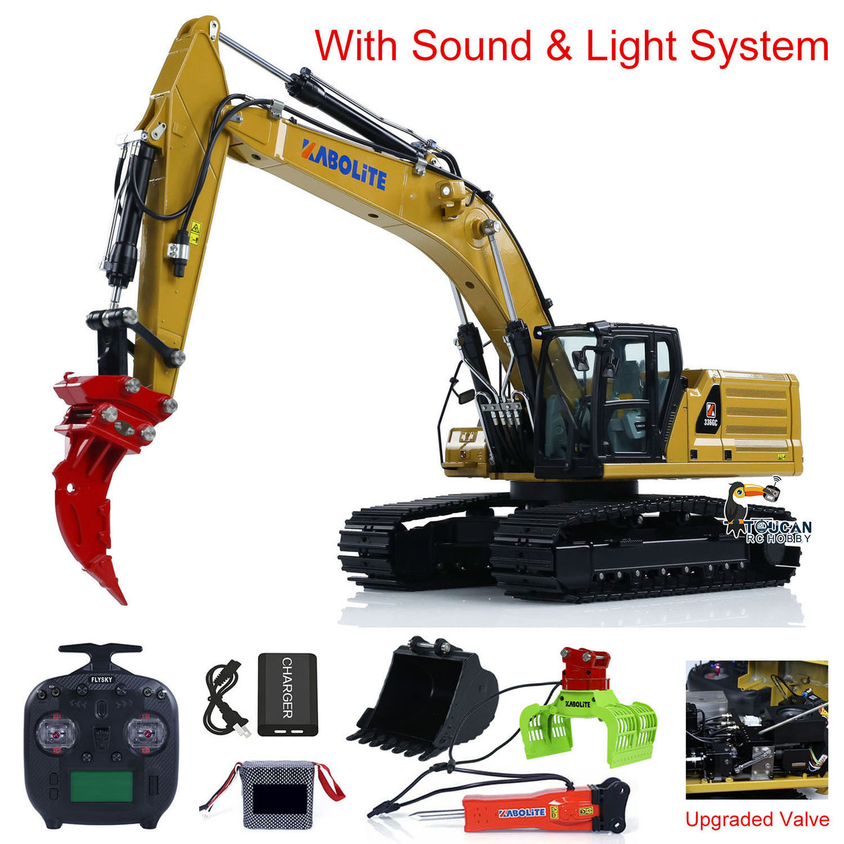 €100 OFF 11.11 BIG SALE Fast Free Shipping Kabolite K961-100S Pro Hydraulic RC Excavator 1/18 RTR Metal Remote Control Digger FlySky ST8 Radio Construction Model