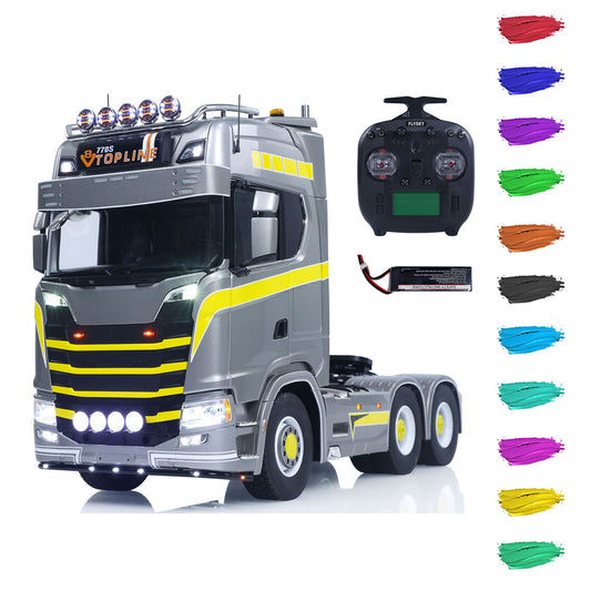 In Stock TOUCAN 1/14 RC Tractor Truck 770S RTR 3Speed Lorry 6X6 Metal Chassis Axle Locks Smoke Sound Light Chassis Suspension ST8 Battery