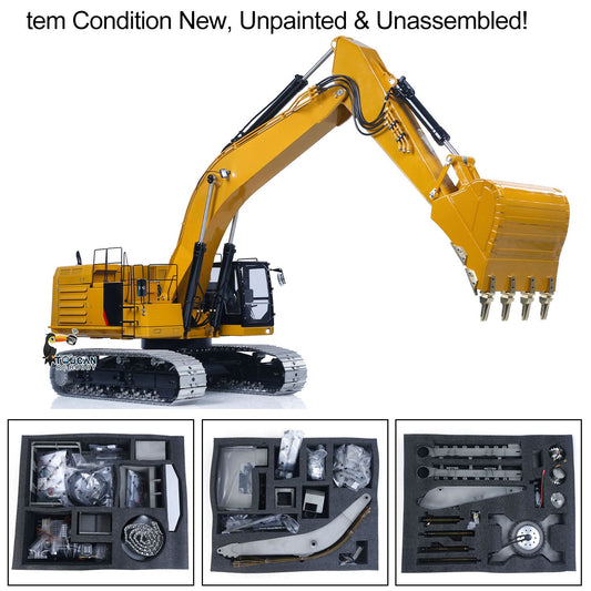 TOUCAN RC HOBBY LESU C374F 1/14 Metal Hydraulic RC Excavator Realistic Digger Model B0001 KIT Hobbywing Brushless ESC 6CH Brass Valve Light System for Backyard Fun