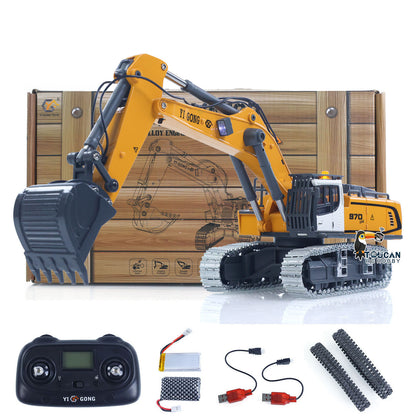 1/50 RC Bagger K970 Engineering Fahrzeug Fernbedienung Elektrische Hebe Bagger Metall Eimer Tracks Licht Sound RTR Batterie