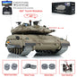 Henglong 1/16 TK7.0 IDF Merkava MK IV RTR RC Tank 3958 with 360 Degree Turret Barrel Recoil BB IR Smoke Metal Gearbox Tracks Sprockets Idlers Wheels