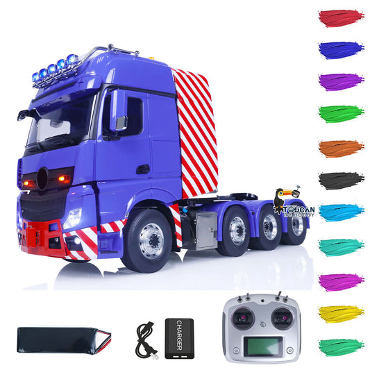 TOUCAN RC Tractor Trucks 1/14 RTR Radio Control Car DIY Vehicle 8X8 Metal Chassis 3-speed Transmission