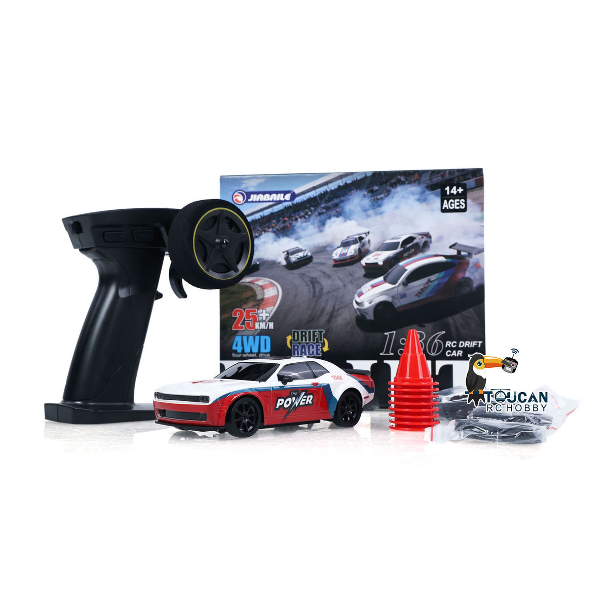 TOUCAN RC HOBBY JIABAILE 3612 4WD Plastic 1/36 RC Drift Car Gyroscope Indoor Outdoor Mini Racing Vehicles Model LED Lights Battery 2.4G Radio