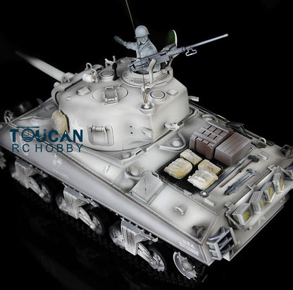 Henglong 1/16 Profession TK7.0 USA M4A3 Sherman 3898 RTR RC Tank BB IR Smoke 360 Degrees Turret Metal Tracks Sprockets Idlers Road Wheels