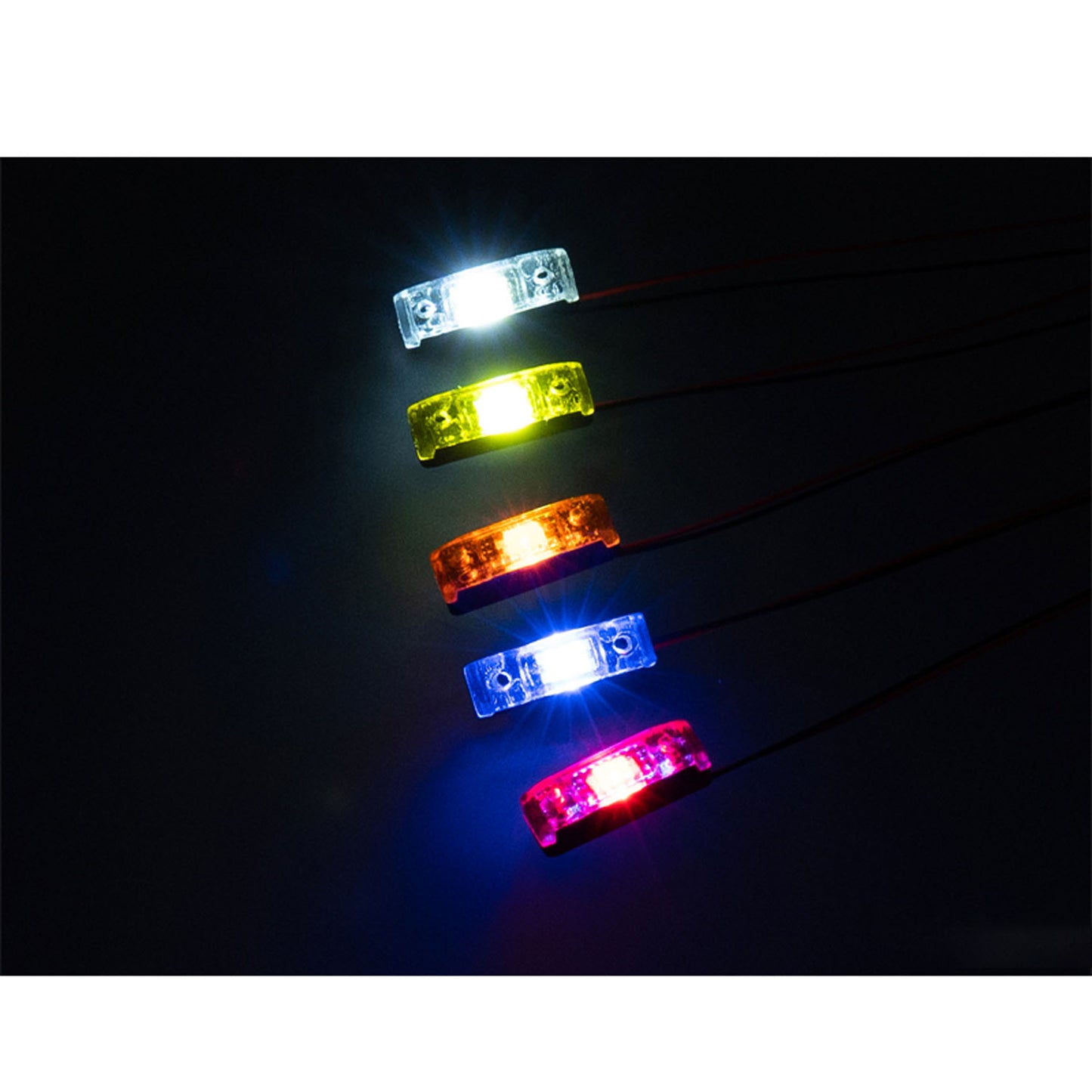 LED Kunststoff 2,2 V-3 V Warnleuchte Breite Lampe für DIY TAMIYA 1/14 RC Traktor Lkw Bulldozer Bagger Dumper R470 770S 3363 1851