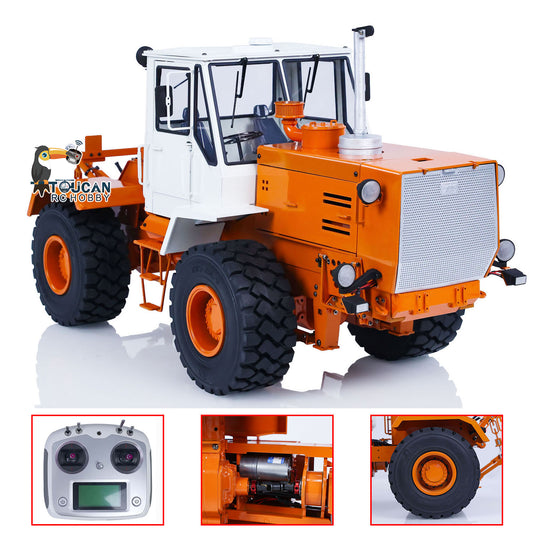 JZM T150K Metal 1/12 RC Hydraulic Agricultural Tractors Truck Remote Control Vehicle 2-speed Transmission  3-way Reversing Valve