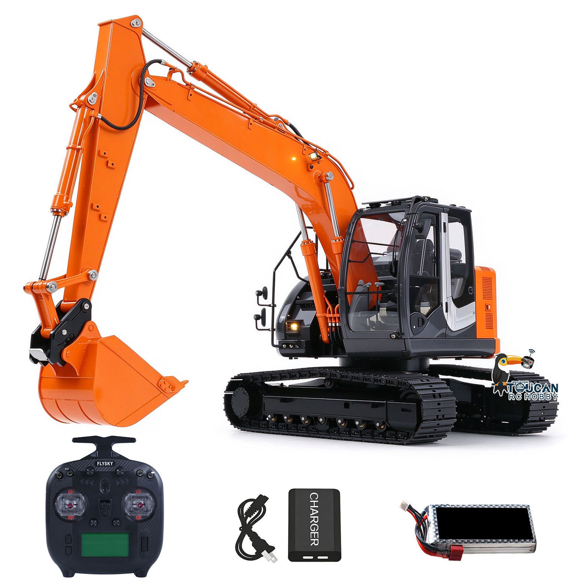 USED 3CH SFROG ZX135US LITE Metal Digger 1/14 RC Hydraulic Excavator 3.5-4MPA Pump teshulianjie
