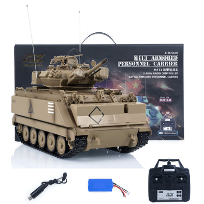 TOUCAN RC HOBBY TD 1/16 RC Military Tank M2412-A M113A1 MRV 320 Turret Rotary Barrel Recoil Elevation Infrared Driving Wheel Idlers Gearbox